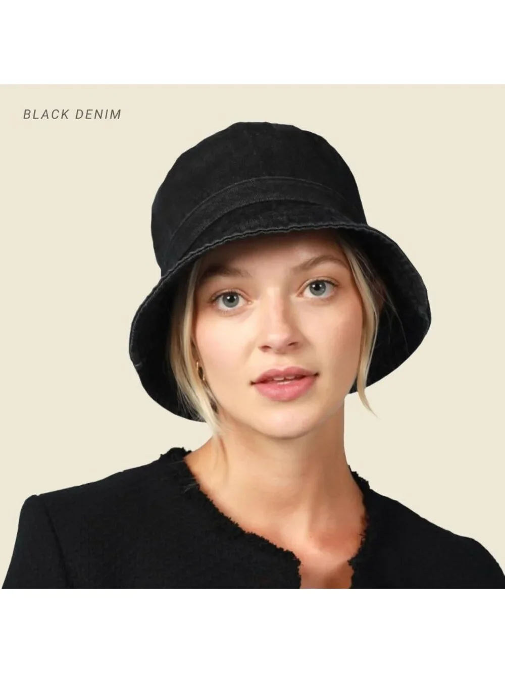 Unisex Light Denim Cotton Summer Sun Boonie Style Beach Golf Fishing Bucket Hat